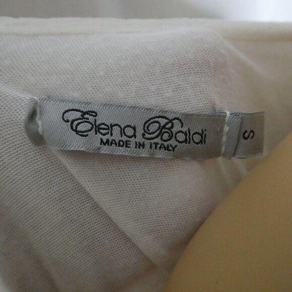 Elena Baldi Silk Sheer Flutter Sleeve Blouse Top - Picture 6 of 9